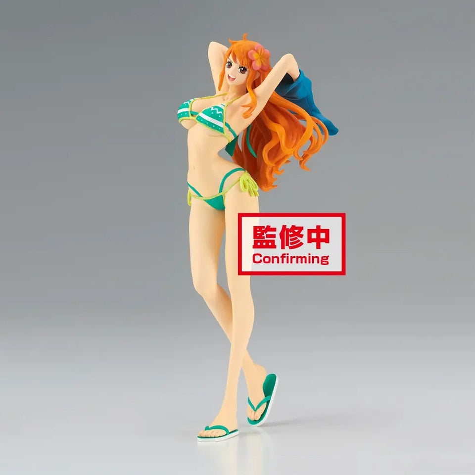 Anime One Pieces Action Figures Nami Hancock Sexy Swimsuit Sitting Kaw –  K-Minded